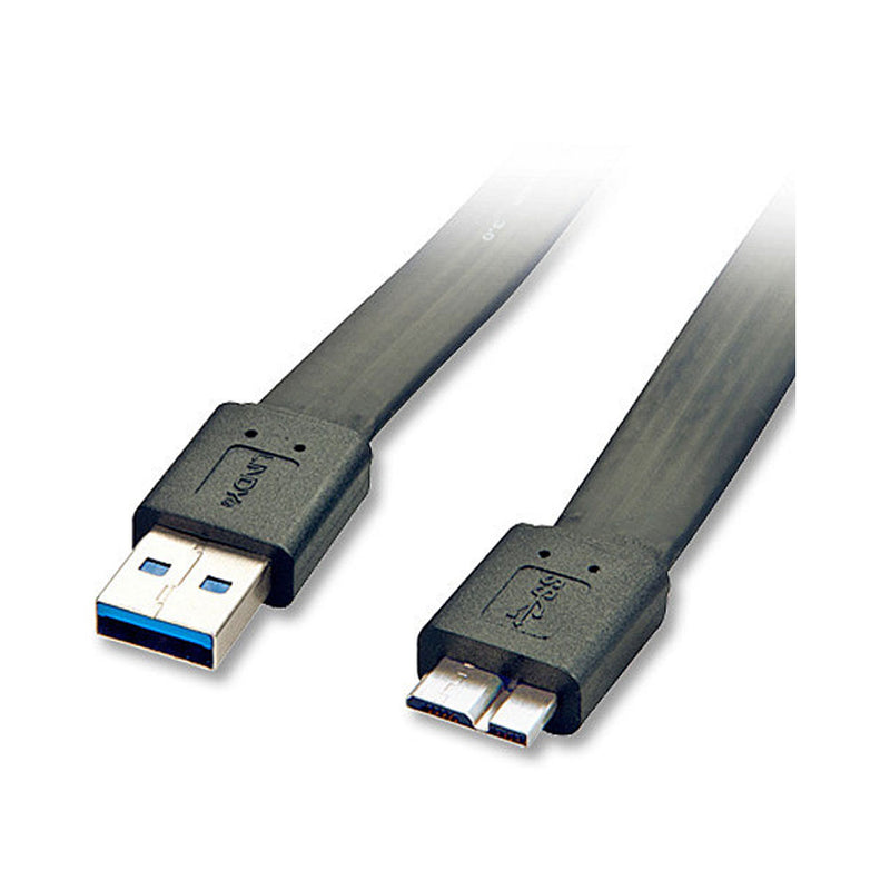 Lindy Usb3.0 Flat A-M To Micro-B Cable - 2M