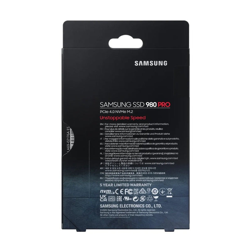 Samsung Components Samsung 980 Pro 1 Tb Nvme Ssd - Read Speed Up To 7000 Mb S Write Speed To Up 5000 Mb S Random Read Up To 1000000 Iops Random