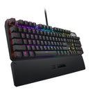 Asus Tuf Gaming K3 Rgb Mechanical Keyboard With N-Key Rollover Combination Media Keys Usb 2.0 Passthrough Aluminum-Alloy Top