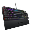 Asus Tuf Gaming K3 Rgb Mechanical Keyboard With N-Key Rollover Combination Media Keys Usb 2.0 Passthrough Aluminum-Alloy Top