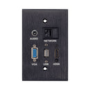 Multi Audio And Video Wall Plate 4X2