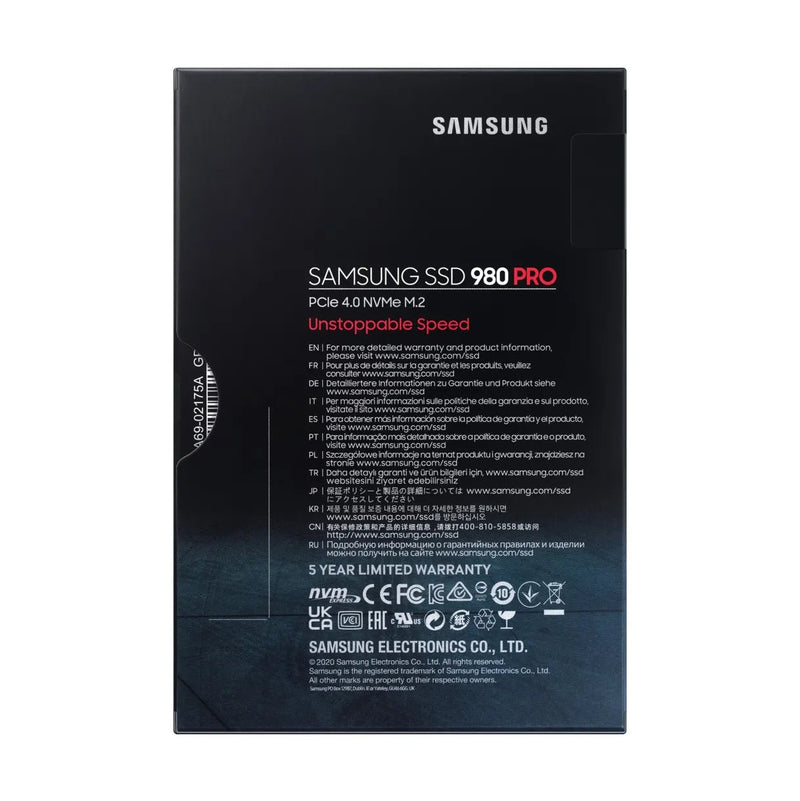 Samsung 980 Pro 250Gb M.2 Nvme 2280 Gen 4X4 Ssd