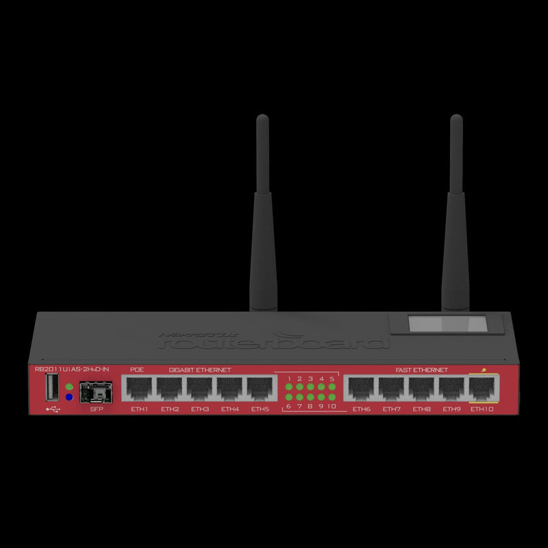 Mikrotik Rb2011Uias-2Hnd-In - Desktop Router With 5 Gb, 5 10 100 And 1 Sfp Port