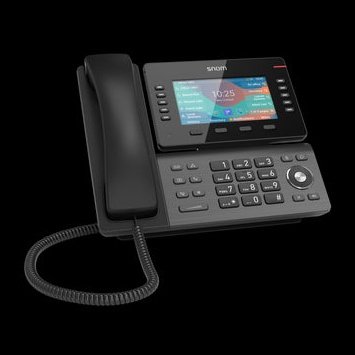 Snom D865 12-Line Desktop Sip Phone - No Psu Included - Hi-Res 5" Colour Tft Display - Usb