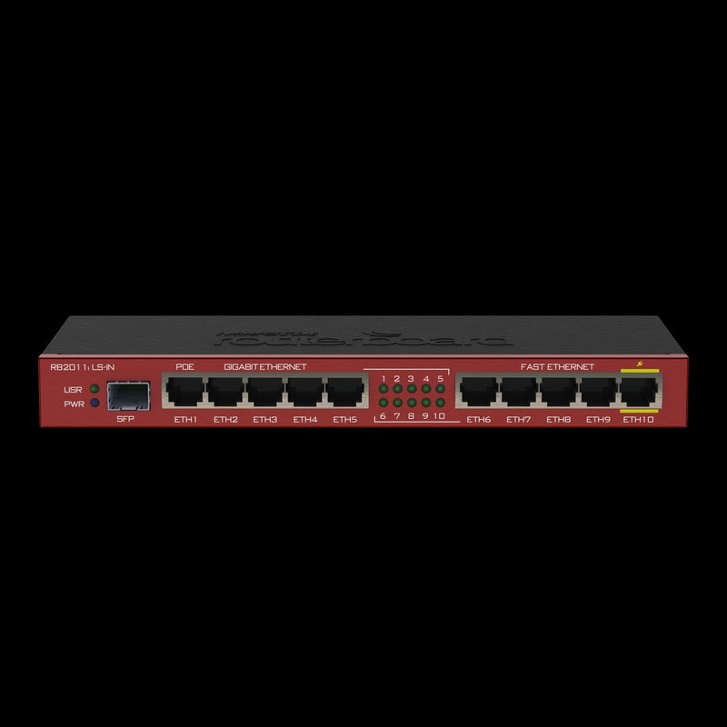 MikroTik RB2011iLS-IN - Desktop Router with 5 Gb, 5 10 100 and 1 SFP Port