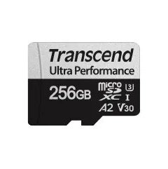 Transcend 340S 256Gb Ultra Perfromance Micro Sd Uhs-I U3 V30 A2 Class10 - Read 160 Mb S - Write 125Mb S - With Sd Adptor - Tlc