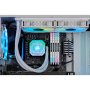 Corsair Icue H100I Elite Capellix 240Mm Liquid Cpu Cooler - White