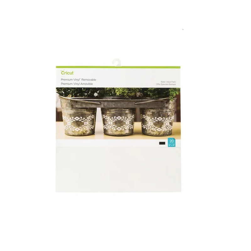 2004329 - Cricut Premium Vinyl Removable 30X30Cm 20-Sheet Sampler (Basics)