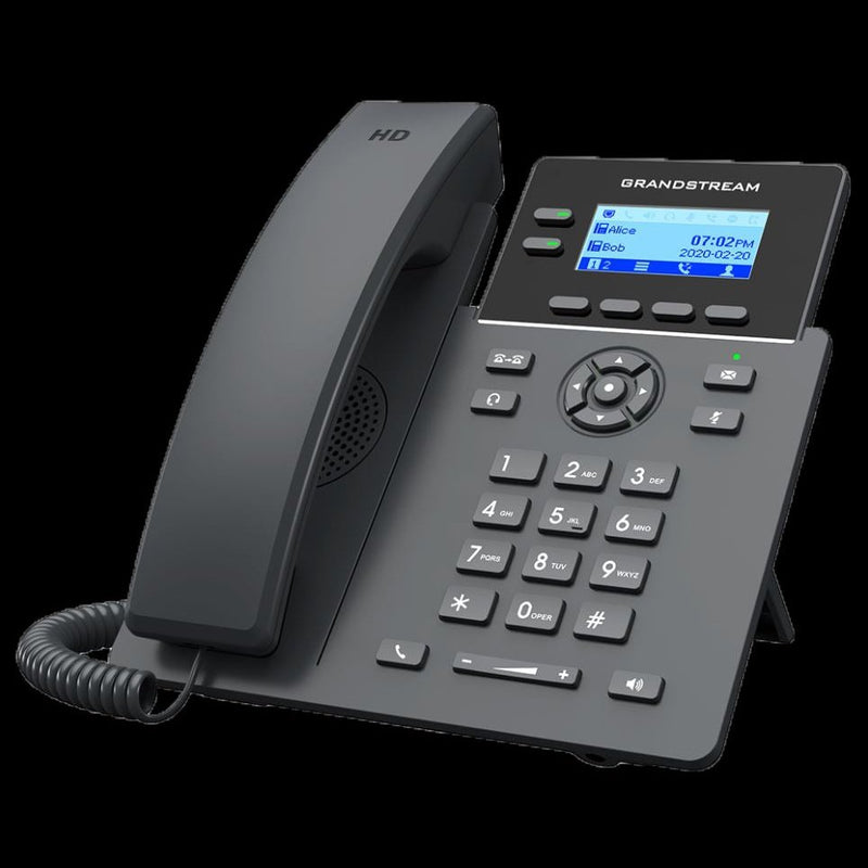 Grandstream 2 Line Desk Phone, 2X Gigabit Ethernet Ports, Supports Poe