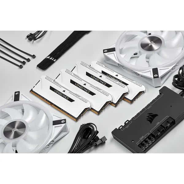 Corsair Vengeance® Rgb Pro Sl 32Gb (2 X 16Gb) Ddr4 Dram 3600Mhz C18 Memory Kit 18-22-22-42 1.35 White