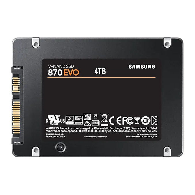 Samsung 870 Evo 4Tb Sataiiii Ssd Read Speed Up To 560 Mb S Write Speed Up To 530 Mb S Random Read Max 98000 Iops Mkx Controlle