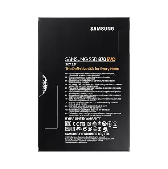 Samsung 870 Evo 4Tb Sataiiii Ssd Read Speed Up To 560 Mb S Write Speed Up To 530 Mb S Random Read Max 98000 Iops Mkx Controlle