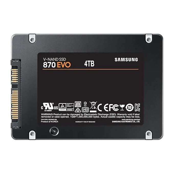 Samsung 870 Evo 4Tb Sataiiii Ssd Read Speed Up To 560 Mb S Write Speed Up To 530 Mb S Random Read Max 98000 Iops Mkx Controlle