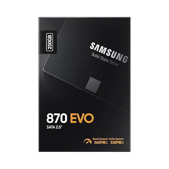 Samsung 870 Evo 250Gb Sataiiii Ssd Read Speed Up To 560 Mb S Write Speed Up To 530 Mb S Random Read Max 98000 Iops Mkx Control