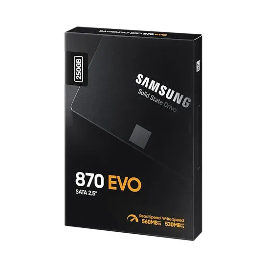 Samsung 870 Evo 250Gb Sataiiii Ssd Read Speed Up To 560 Mb S Write Speed Up To 530 Mb S Random Read Max 98000 Iops Mkx Control