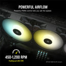 Corsair Sp140 Rgb Elite 140Mm Rgb Led Fan With Airguide Dual Pack With Lighting Node Core