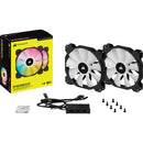 Corsair Sp140 Rgb Elite 140Mm Rgb Led Fan With Airguide Dual Pack With Lighting Node Core