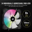 Corsair Sp120 Rgb Elite 120Mm Rgb Led Fan With Airguide Triple Pack With Lighting Node Core