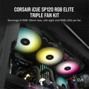 Corsair Sp120 Rgb Elite 120Mm Rgb Led Fan With Airguide Triple Pack With Lighting Node Core
