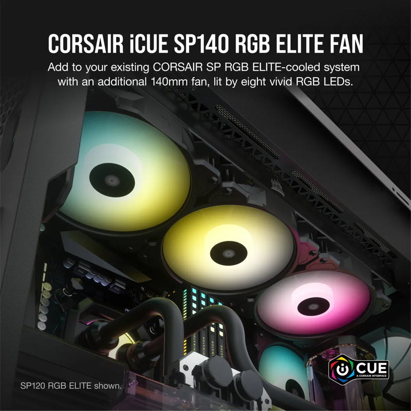 Corsair Sp140 Rgb Elite 140Mm Rgb Led Fan - Single Pack