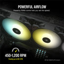 Corsair Ll120 Rgb 120Mm Dual Light Loop Rgb Led Pwm 600 - 1500 Rpm Cooling Fan 3 Pack With Lighting Node Pro - White
