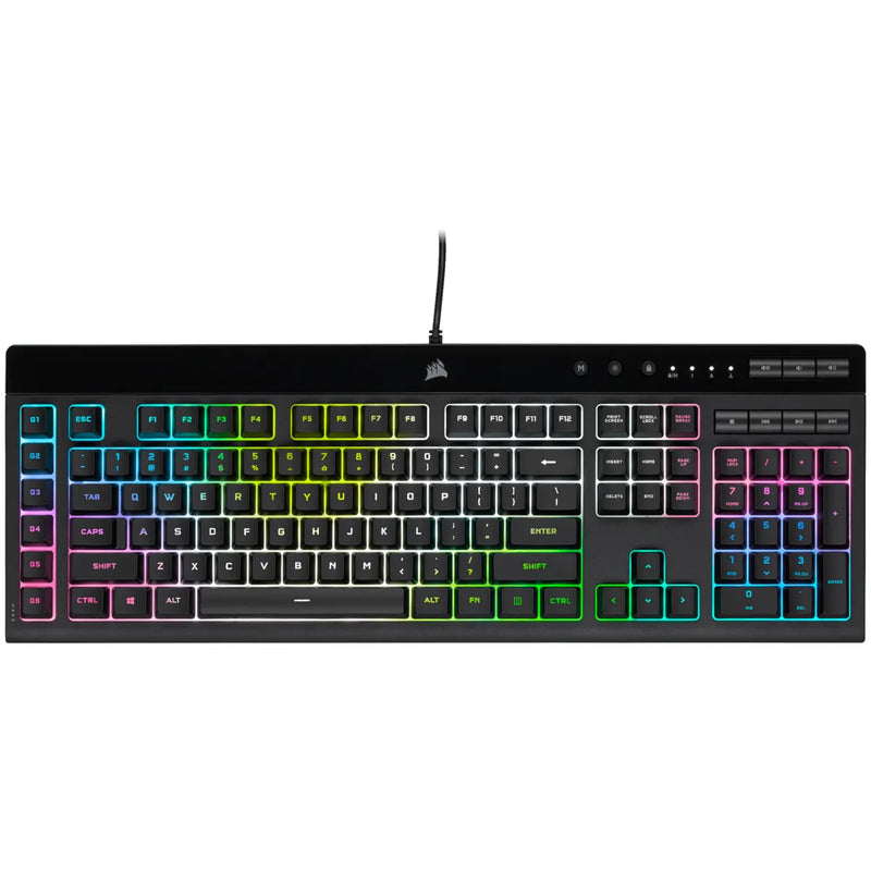 Corsair K55 Rgb Pro Xt Gaming Keyboard; Backlit Rgb Led; Black