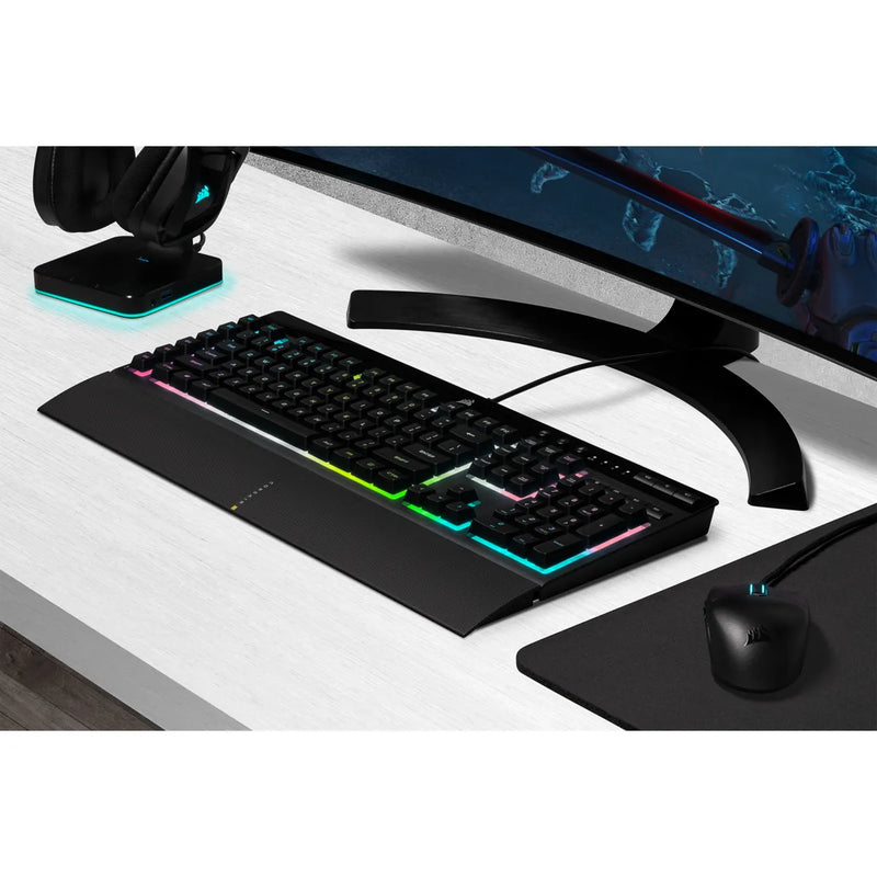 Corsair K55 Rgb Pro Xt Gaming Keyboard; Backlit Rgb Led; Black