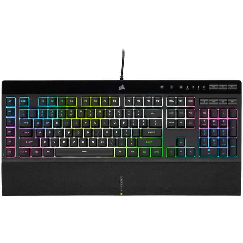 Corsair K55 Rgb Pro Xt Gaming Keyboard; Backlit Rgb Led; Black