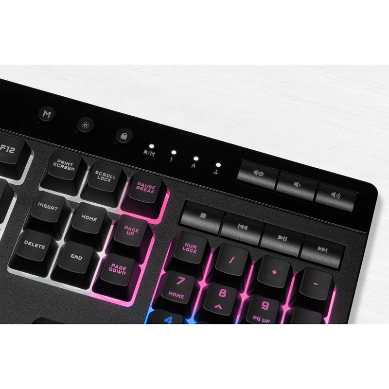 Corsair K55 Rgb Pro Xt Gaming Keyboard; Backlit Rgb Led; Black