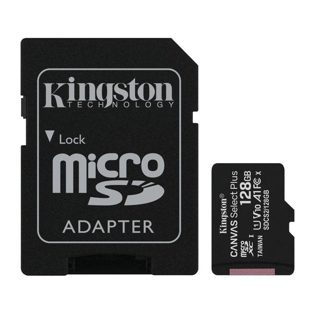 Kingston Micro Sd Card Canvas Select Plus 128Gb 100Mb S Limited Lifetime