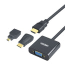 Unitek Hdmi To Vga Converter With Mini And Micro Hdmi Adapter