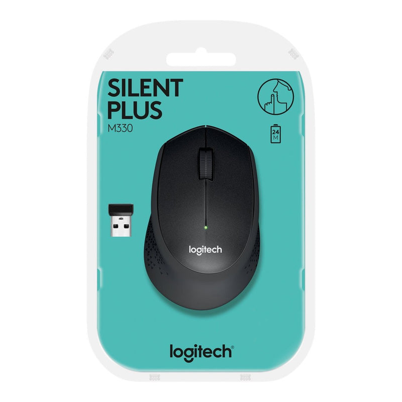 Logitech® M330 Silent Plus - Black - 2.4Ghz - N A - Emea