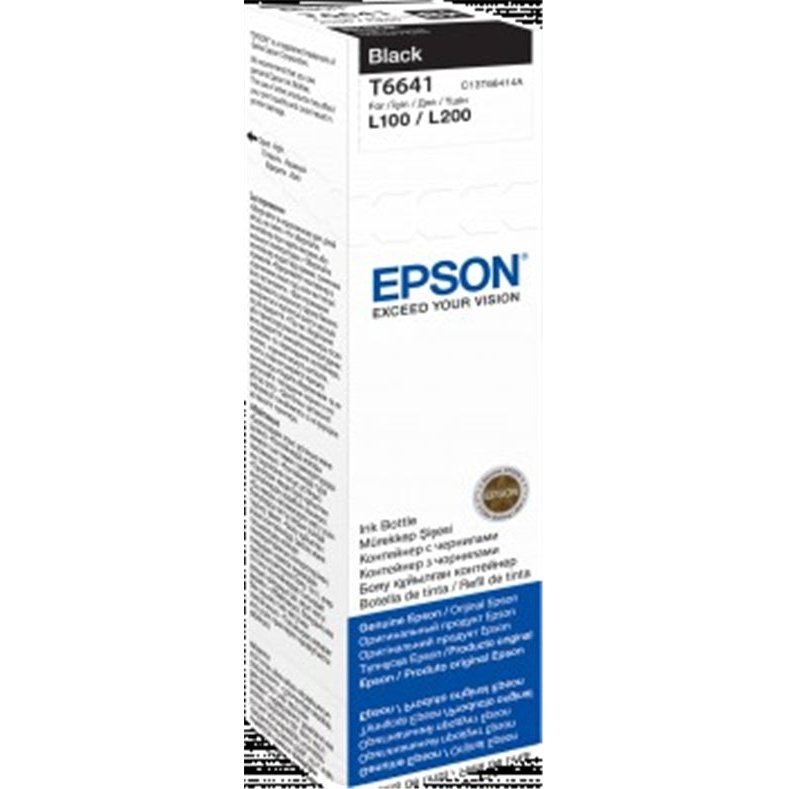 Epson Ink Bottles Black 70Ml - T6641