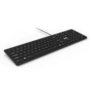 Port Office Executive Low Profile 105Key Wired Keyboard - Black