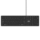 Port Office Executive Low Profile 105Key Wired Keyboard - Black