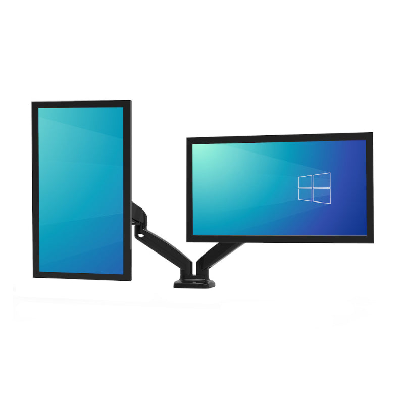 Port Monitor Arm Vesa Dual Screen - Black