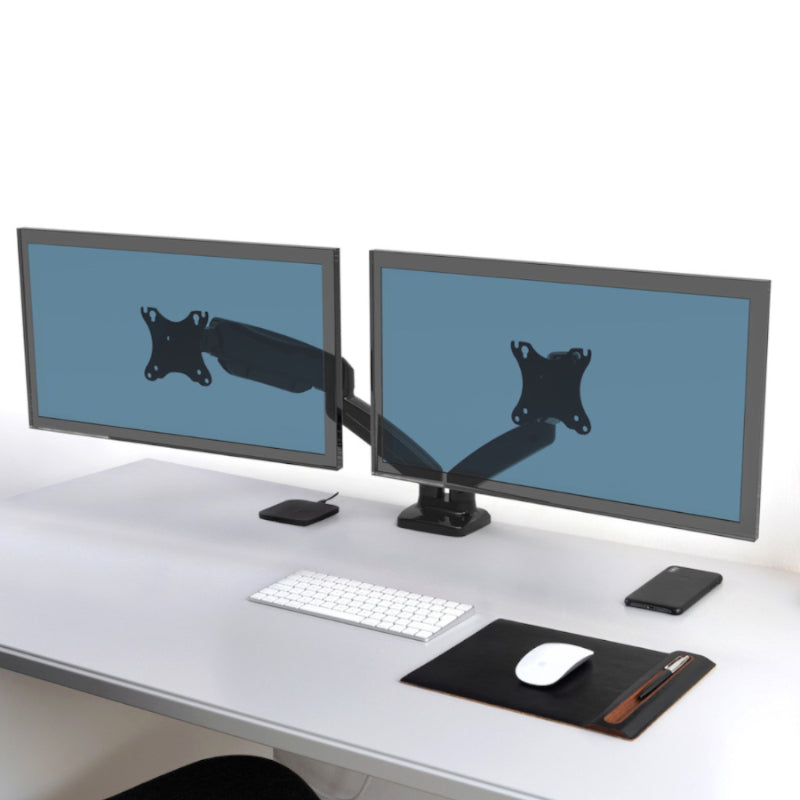 Port Monitor Arm Vesa Dual Screen - Black