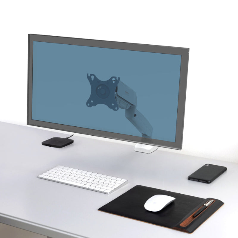 Port Monitor Arm Vesa Single Screen White