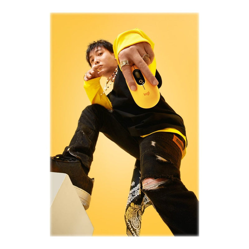 Logitech POP Silent Wireless Mouse Yellow - is a vibrant 4-button Bluetooth wireless mouse featuring high-precision optical tracking with up to 4000 DPI sensitivity. It offers silent clicks via SilentTouch switches supports connection to up to three de...