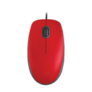 Logitech M110 Wired Mouse -Red Colour, Retail Box, 1 Year Limited Warranty