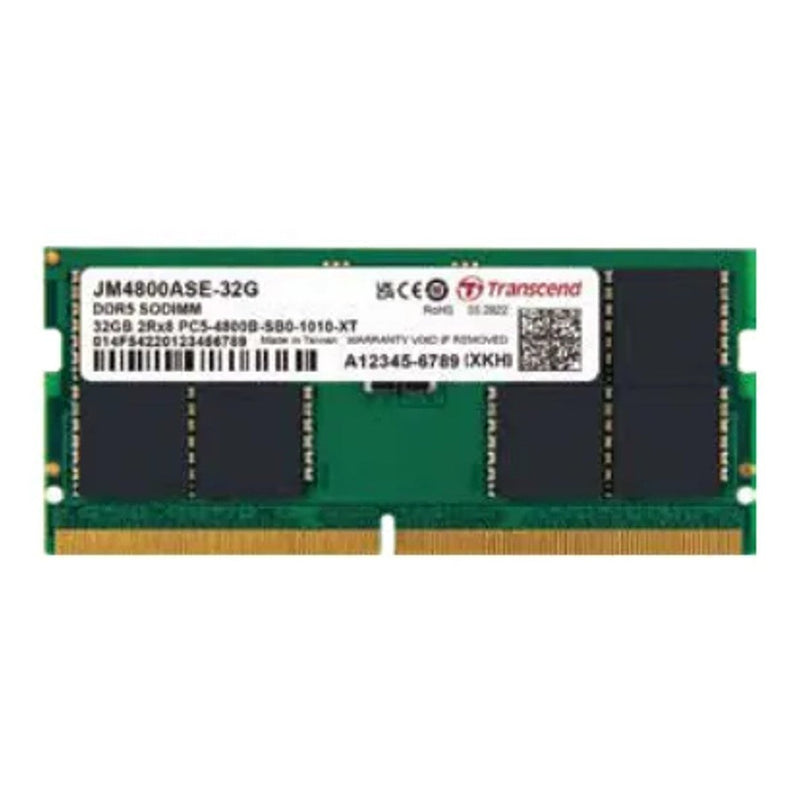 Transcend Jet Memory 32 Gb Ddr5-4800 So-Dimm 2Rx8 Cl40 (2Gx8)X16