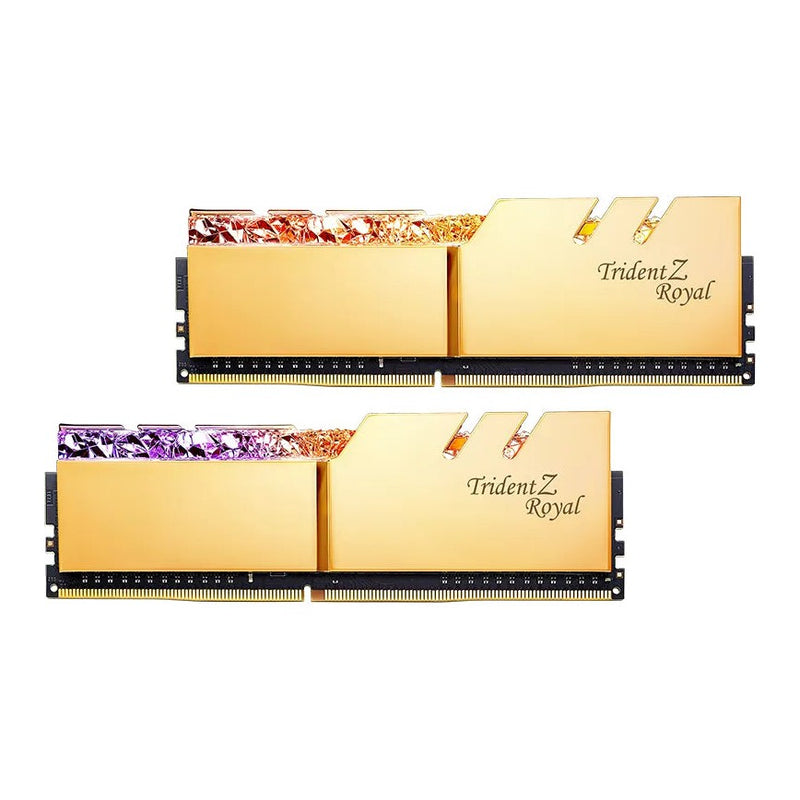 G.skill Trident Z Royal Ddr4-4400mhz Cl17-18-18-38 1.5v 32gb (2x16gb).  Gold F4-4400c17d-32gtrg.