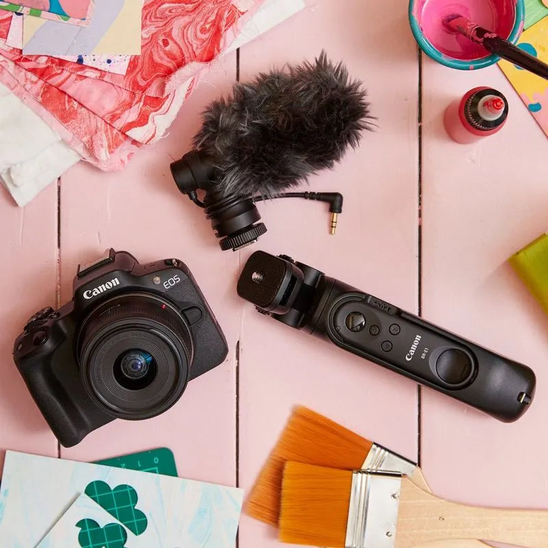 Canon R50 Body + Rf-S18-45Mm F4.5-6.3 Is Stm;Batt; Charger; Dm-100 Mic; Bluetooth Tripod; 64Gb Sd