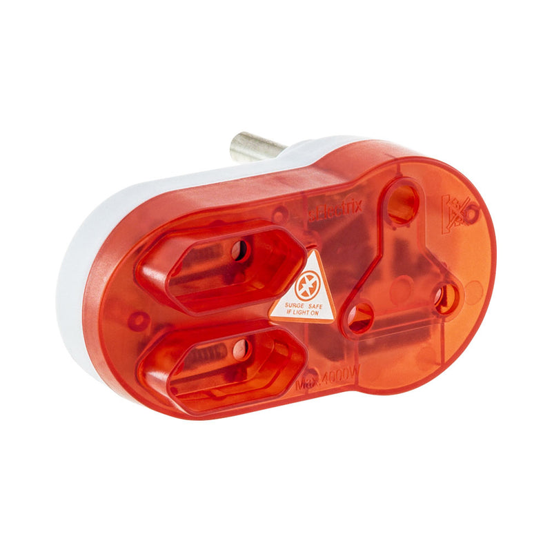 Red Top Surge Adapters - 2× 3-Pin Sa