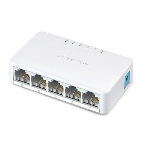 Mercusys 5-Port 10 100Mbps Desktop Switch, 5X 10 100 Mbps Ports, Plastic Case