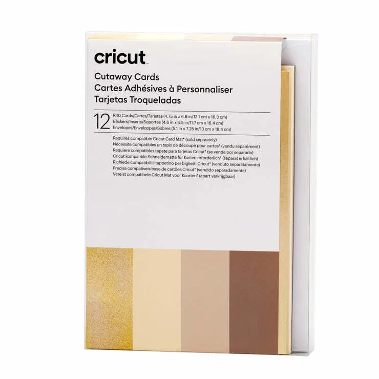 2009486 - Cricut Cut-Away Cards Neutrals R40 (12;1 Cm X 16;8 Cm) 12-Pack