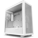 Nzxt H7 Mid-Tower Matte White Tempered Glass Perforated Front And Top Panel Includes X2 F Series Quiet 120Mm Fans