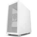 Nzxt H7 Mid-Tower Matte White Tempered Glass Perforated Front And Top Panel Includes X2 F Series Quiet 120Mm Fans