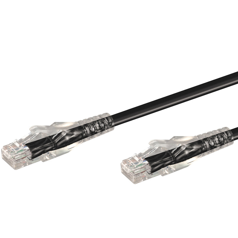 Linkqnet Rj45 Cat6 Anti-Snag Moulded Pvc Network Flylead - Black - 1M