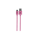 Whizzy Extra Long Micro USB Charge And Data Sync Cable – 2.5 Metres Cable Length USB Ver 2.0 Type A Male to Micro USB Type B Male Nylon Sleeve Anti Tangle Cable Colour Pink 1 Year Limited Warranty